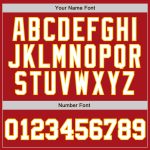 Personalized Red Gold Pinstripe White-Gold Authentic Baseball Jersey