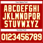 Personalized Red Gold Pinstripe White-Gold Authentic Baseball Jersey Team Custom Name and Number