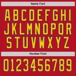 Personalized Red Gold-Royal Hockey Jersey Team Custom Name and Number