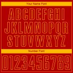 Personalized Red Gold Sublimation Soccer Uniform Jersey