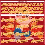 Personalized Red Gold-White 3D Pattern Design Cute Tiger Authentic Baseball Jersey Team Custom Name and Number