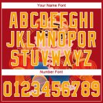 Personalized Red Gold-White 3D Pattern Design Cute Tiger Authentic Baseball Jersey Team Custom Name and Number