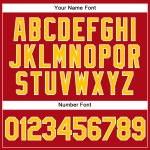 Personalized Red Gold-White Authentic Baseball Jersey Team Custom Name and Number