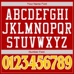Personalized Red Gold-White Authentic Throwback Basketball Jersey Team Custom Name and Number