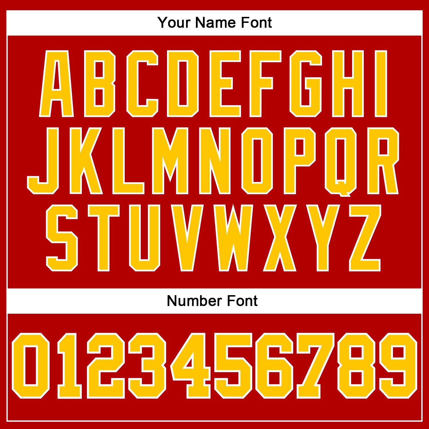 Personalized Red Gold-White Long Sleeve Performance T-Shirt Team Custom Name and Number Personalized Red Gold-White Long Sleeve Performance T-Shirt Team Custom Name and Number - Image 5