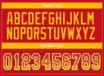 Personalized Red Gold-White Mesh Drift Fashion Football Jersey Team Custom Name and Number