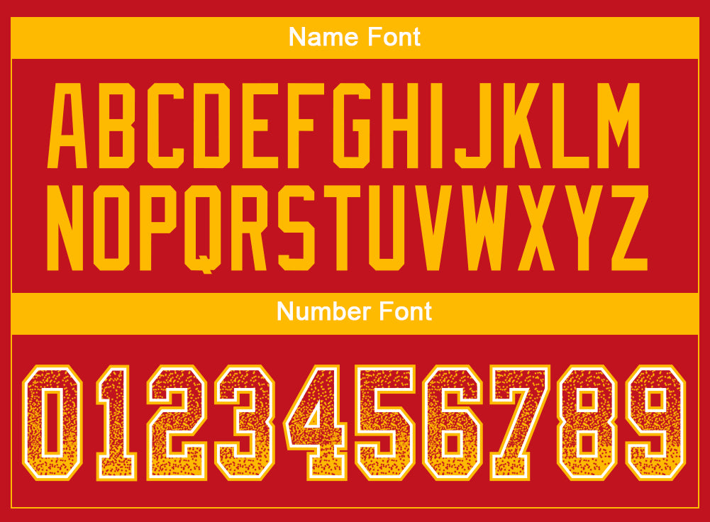 Personalized Red Gold-White Mesh Drift Fashion Football Jersey Team Custom Name and Number Personalized Red Gold-White Mesh Drift Fashion Football Jersey Team Custom Name and Number - Image 4
