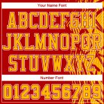 Personalized Red Gold-White Round Neck Sublimation Basketball Suit Jersey Team Custom Name and Number