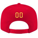 Personalized Red Gold-White Stitched Adjustable Snapback Hat Team Custom Name and Number