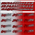 Personalized Red Gray-Black Gradient Fashion Two-Button Unisex Softball Jersey Team Custom Name and Number