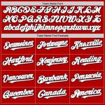 Personalized Red Gray-Black Line Authentic Baseball Jersey Team Custom Name and Number