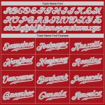Personalized Red Gray-White Authentic Baseball Jersey Team Custom Name and Number