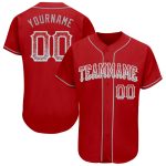 Personalized Red Gray-White Authentic Drift Fashion Baseball Jersey Team Custom Name and Number
