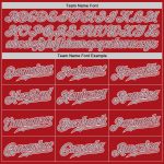 Personalized Red Gray-White Authentic Gradient Fashion Baseball Jersey Team Custom Name and Number