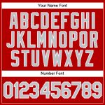 Personalized Red Gray-White Performance Vapor Golf Polo Shirt Team Custom Name and Number