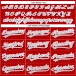 Personalized Red Gray-White Performance Vapor Golf Polo Shirt Team Custom Name and Number