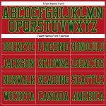 Personalized Red Green-Neon Green Mesh Authentic Football Jersey Team Custom Name and Number