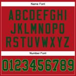 Personalized Red Green-Neon Green Mesh Authentic Football Jersey Team Custom Name and Number
