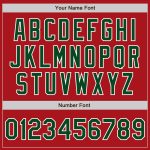 Personalized Red Green-White Authentic Baseball Jersey