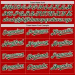Personalized Red Green-White Authentic Sleeveless Baseball Jersey Team Custom Name and Number