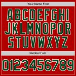 Personalized Red Green-White Authentic Sleeveless Baseball Jersey Team Custom Name and Number