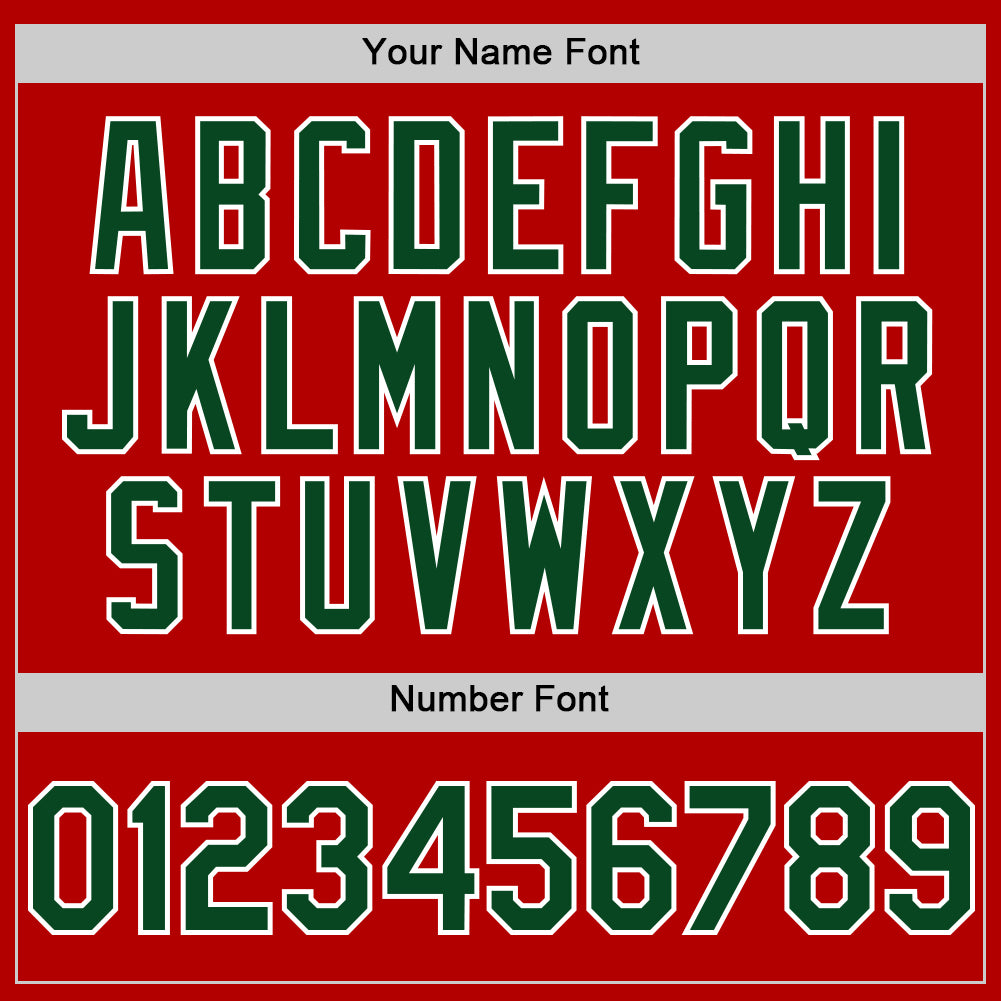 Personalized Red Green-White Authentic Sleeveless Baseball Jersey Team Custom Name and Number Personalized Red Green-White Authentic Sleeveless Baseball Jersey Team Custom Name and Number - Image 4