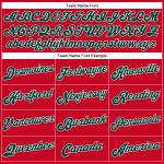 Personalized Red Green-White Authentic Throwback Basketball Jersey Team Custom Name and Number