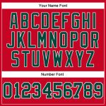 Personalized Red Green-White Authentic Throwback Basketball Jersey Team Custom Name and Number