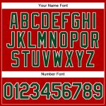Personalized Red Green-White Performance Vapor Golf Polo Shirt Team Custom Name and Number
