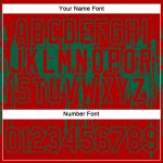 Personalized Red Kelly Green 3D Pattern Design Dripping Splatter Art Performance T-Shirt Team Custom Name and Number