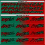 Personalized Red Kelly Green-Black Authentic Gradient Fashion Baseball Jersey Team Custom Name and Number
