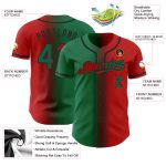 Personalized Red Kelly Green-Black Authentic Gradient Fashion Baseball Jersey Team Custom Name and Number