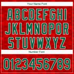 Personalized Red Kelly Green-White 3D Mexico Authentic Baseball Jersey Team Custom Name and Number