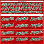 Personalized Red Kelly Green-White 3D Mexico Authentic Baseball Jersey Team Custom Name and Number