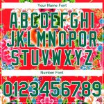 Personalized Red Kelly Green-White 3D Pattern Design Northeast China Big Flower Authentic Baseball Jersey
