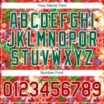 Personalized Red Kelly Green-White 3D Pattern Design Northeast China Big Flower Authentic Baseball Jersey Team Custom Name and Number