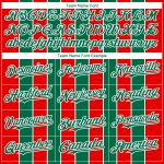 Personalized Red Kelly Green-White 3D Pattern Design Stripe Authentic Baseball Jersey Team Custom Name and Number