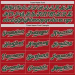Personalized Red Kelly Green-White Authentic Gradient Fashion Baseball Jersey Team Custom Name and Number