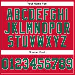 Personalized Red Kelly Green-White Authentic Throwback Basketball Jersey Team Custom Name and Number