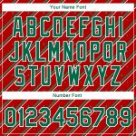 Personalized Red Kelly Green-White Christmas 3D Bomber Full-Snap Varsity Letterman Jacket