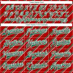 Personalized Red Kelly Green-White Christmas 3D Bomber Full-Snap Varsity Letterman Jacket