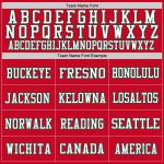 Personalized Red Kelly Green-White Mesh Authentic Football Jersey Team Custom Name and Number