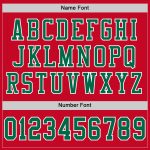 Personalized Red Kelly Green-White Mesh Authentic Football Jersey Team Custom Name and Number