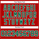 Personalized Red Kelly Green-White Mesh Authentic Throwback Baseball Jersey