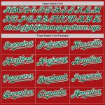 Personalized Red Kelly Green-White Mesh Authentic Throwback Baseball Jersey Team Custom Name and Number