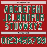 Personalized Red Kelly Green-White Mesh Authentic Throwback Baseball Jersey Team Custom Name and Number