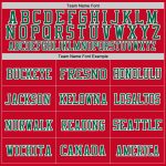 Personalized Red Kelly Green-White Mesh Authentic Throwback Football Jersey Team Custom Name and Number