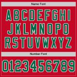 Personalized Red Kelly Green-White Mesh Authentic Throwback Football Jersey Team Custom Name and Number
