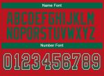Personalized Red Kelly Green-White Mesh Drift Fashion Football Jersey Team Custom Name and Number