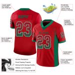 Personalized Red Kelly Green-White Mesh Drift Fashion Football Jersey Team Custom Name and Number